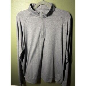 Holderness & Bourne Westland Pullover Men's Large Charcoal 1/4 Zip Golf Shirt